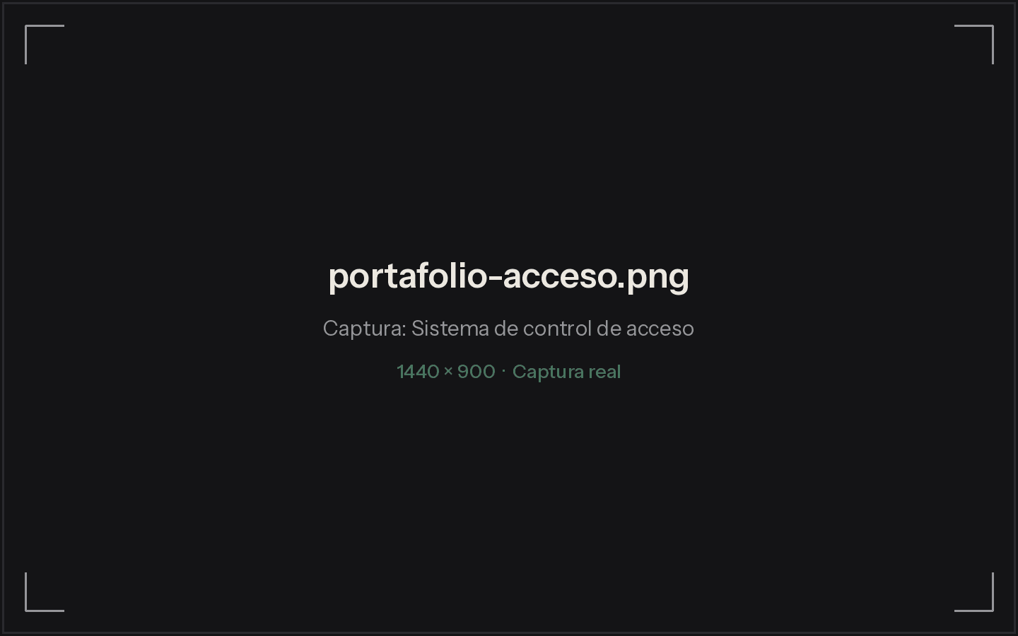 Pantalla del sistema de control de acceso de empleados